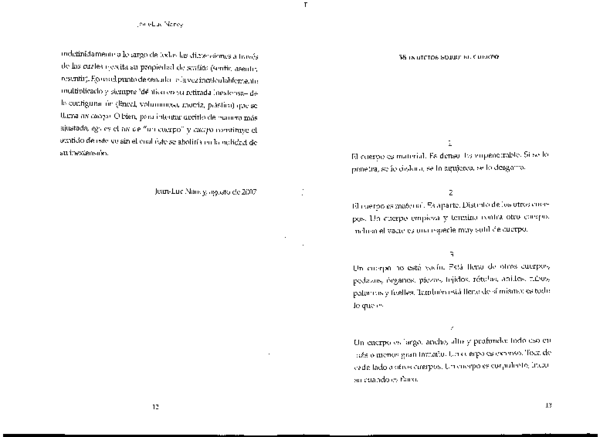 (PDF) Jean Luc Nancy-58 Indicios Sobre El Cuerpo