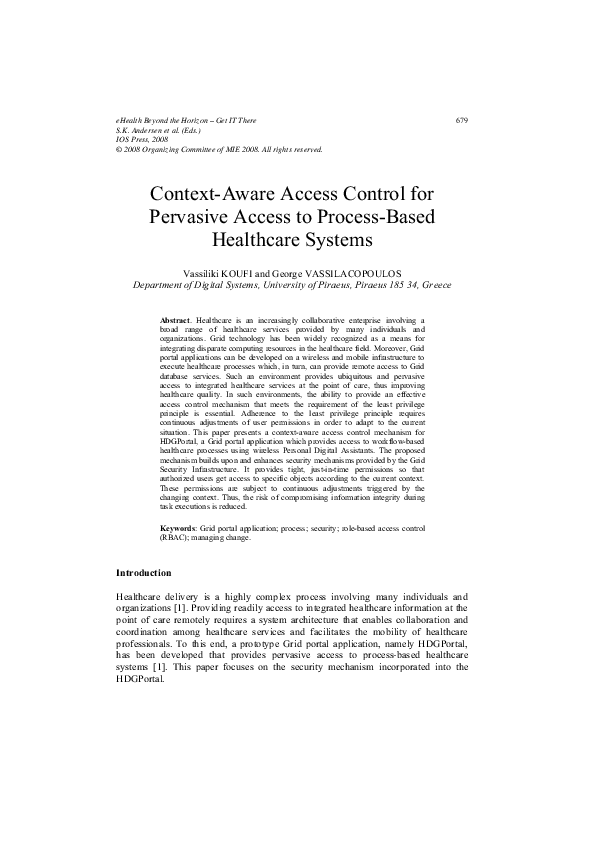 (PDF) Context-Aware Access Control for Pervasive Access to Process ...