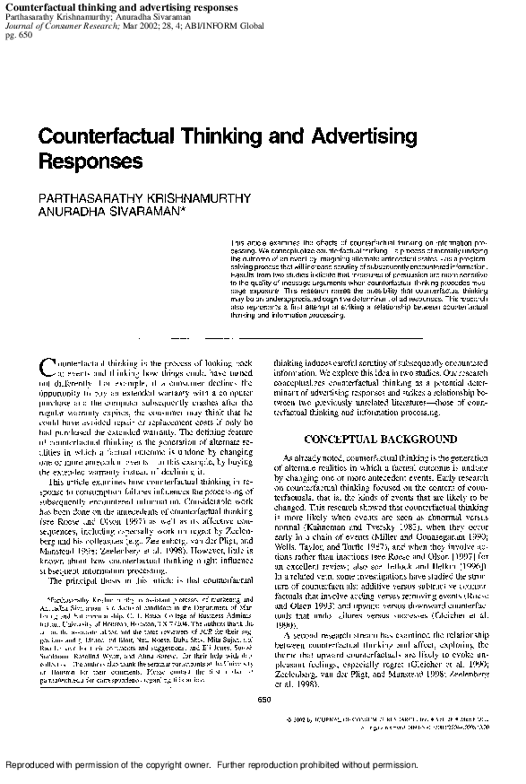 Counterfactual theory picture