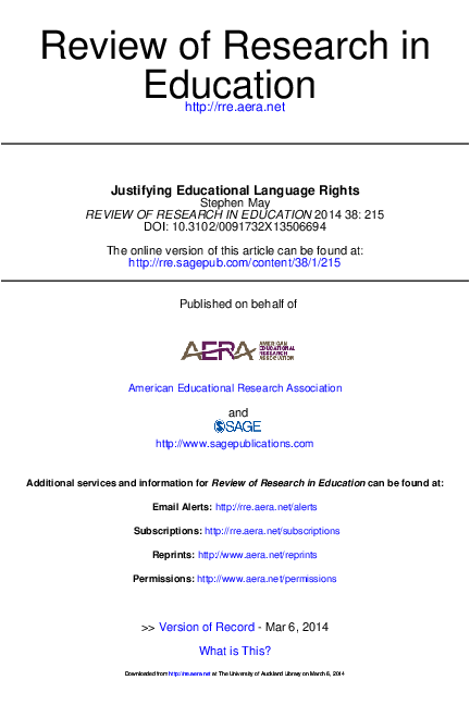 (PDF) Justifying Educational Language Rights