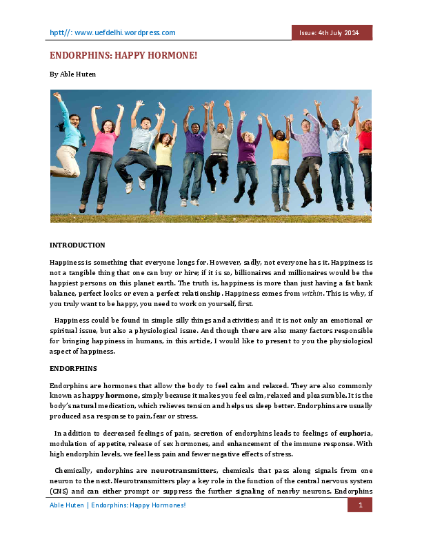 Are endorphins hormones image