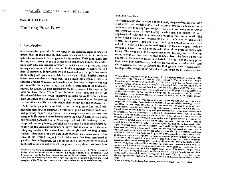 (PDF) The Long Prose Form