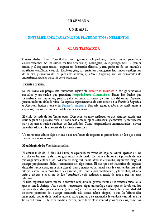 tres enfermedades causadas por parasitos