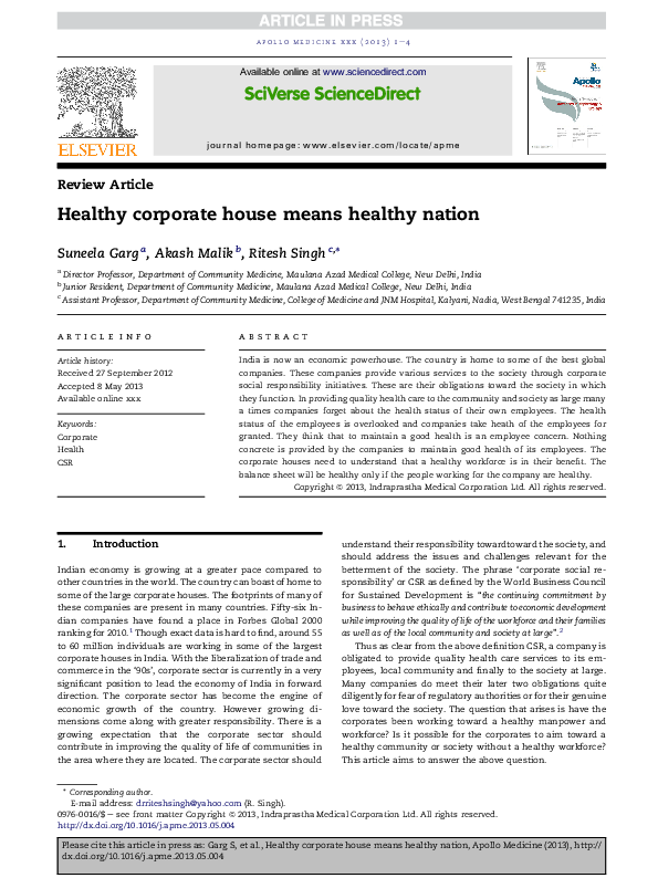 Healthy nation essay image