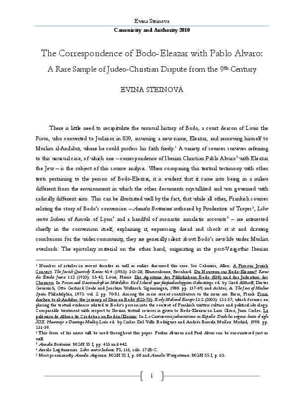 The Correspondence of Pablo Alvaro with Bodo Eleazar