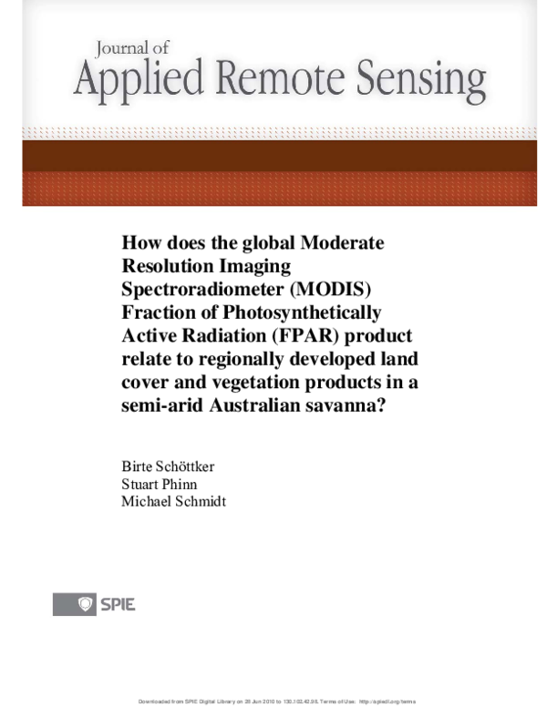 (PDF) How does the global Moderate Resolution Imaging Spectroradiometer ...
