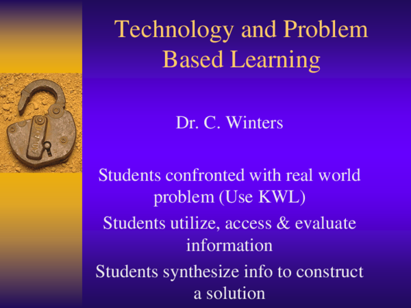 (PDF) Technology and Problem Based Learning