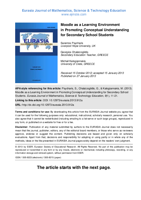 (PDF) Moodle as a Learning Environment in Promoting Conceptual ...