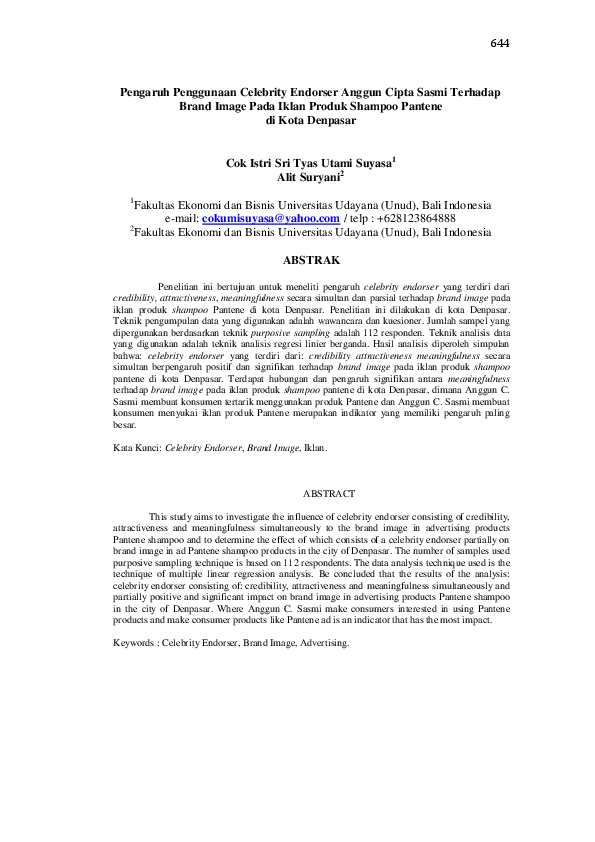 Pantene mission statement picture