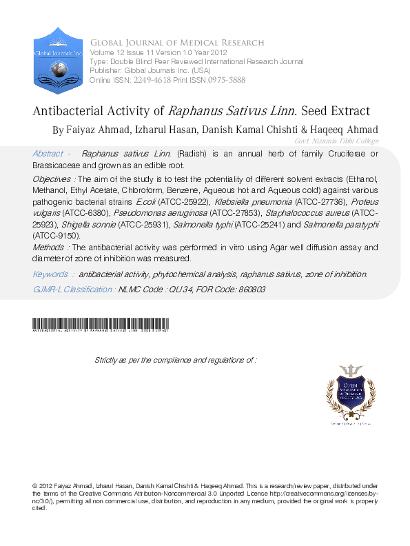 Radish extract essay image