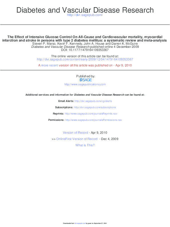 (PDF) The effect of intensive glucose control on all-cause and ...