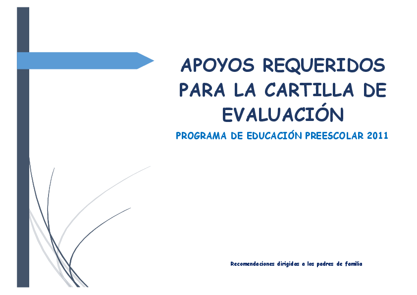 Apoyos Requeridos Para La Cartilla De Evaluacion Preescolar