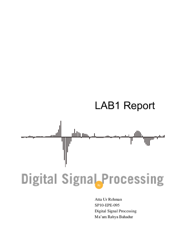 (PDF) LAB4 Report Digital Signal Processing Engr AttaurRehman