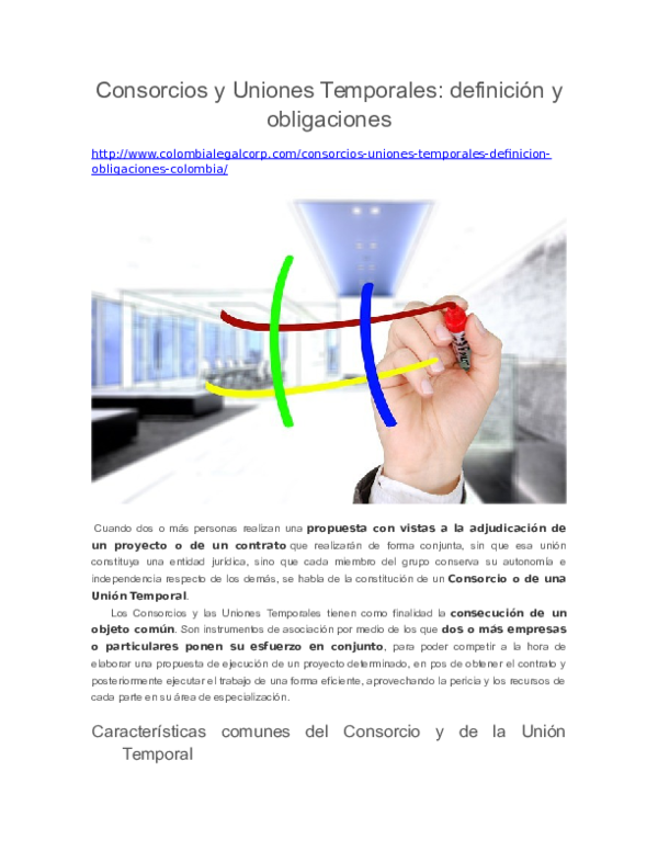 (DOC) Consorcios y Uniones Temporales definición y obligaciones Miguel Ramírez Academia.edu (DOC) Consorcios y Uniones Temporales definición y obligaciones Miguel Ramírez Academia.edu