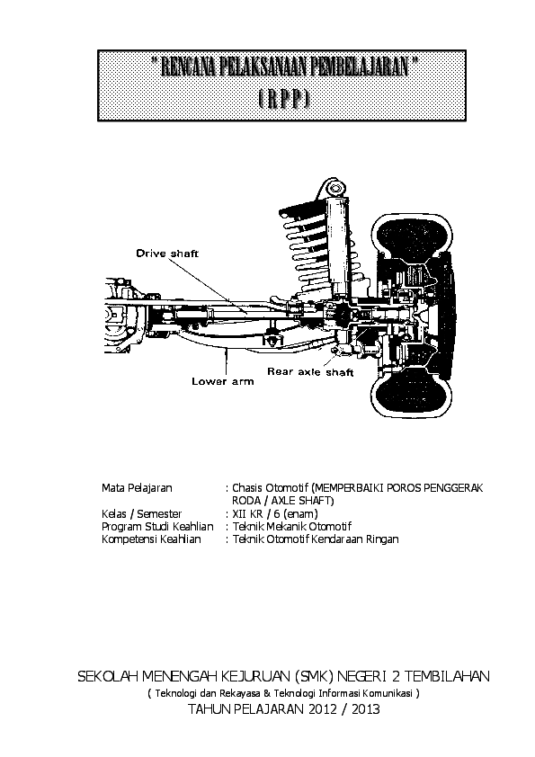 (DOC) Rpp-memperbaiki-poros-penggerak-roda-2013