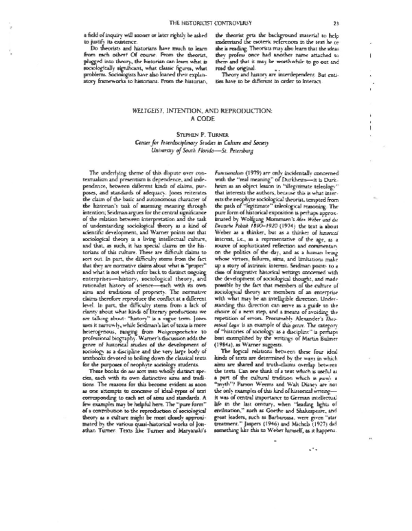 (PDF) Weltgeist, Reproduction, and Intention: A Coda