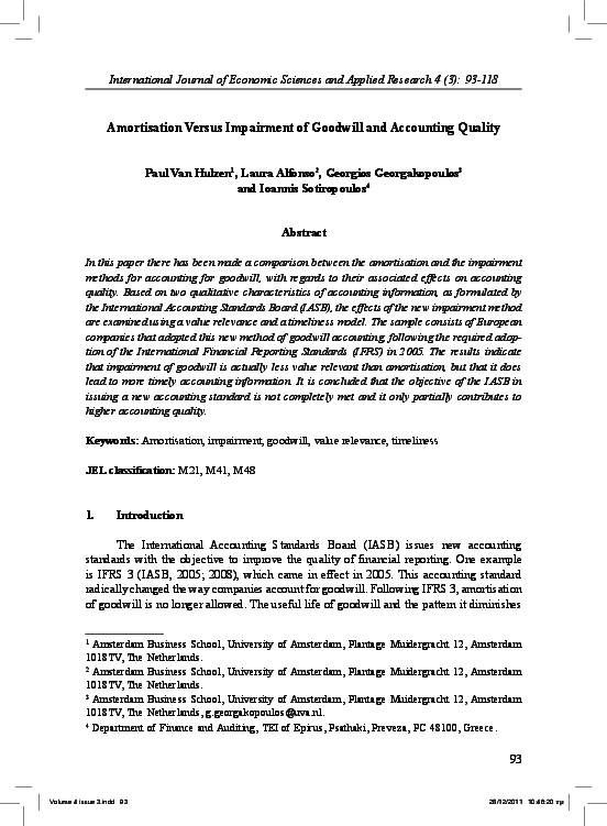 Goodwill impairment essay picture