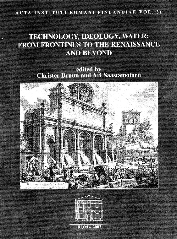 (PDF) The Literary Character of Frontinus' De aquaeductu