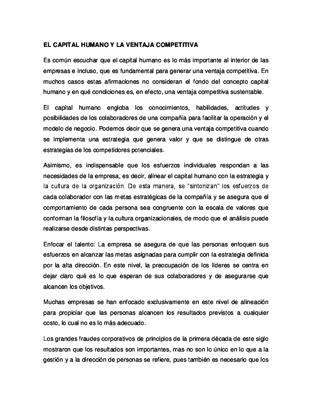 (DOC) EL CAPITAL HUMANO Y LA VENTAJA COMPETITIVA