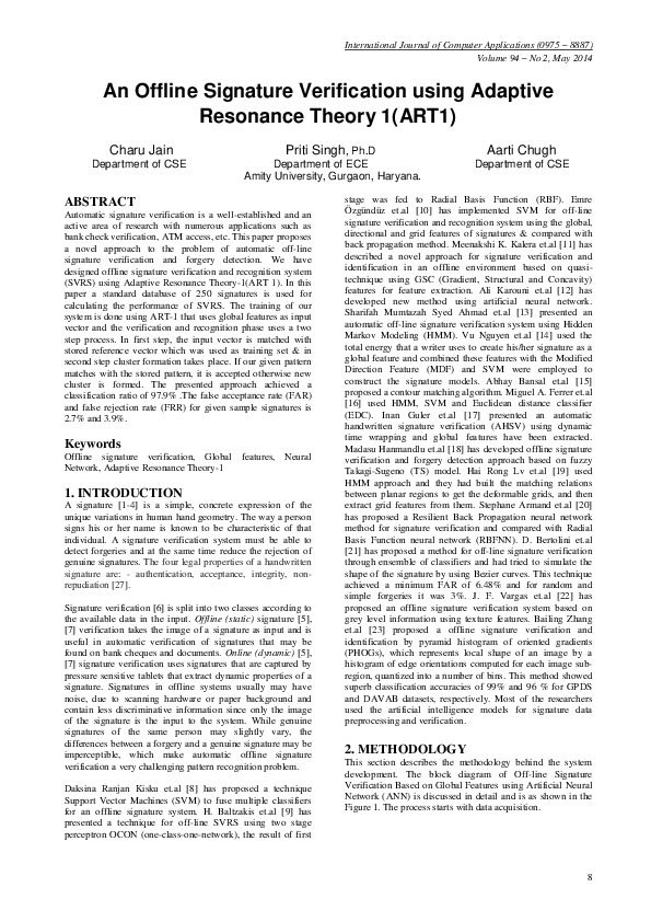 (PDF) An Offline Signature Verification using Adaptive Resonance Theory ...