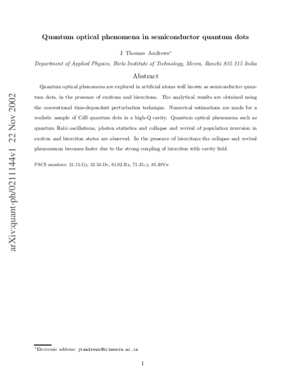 Quantum phenomena essay image