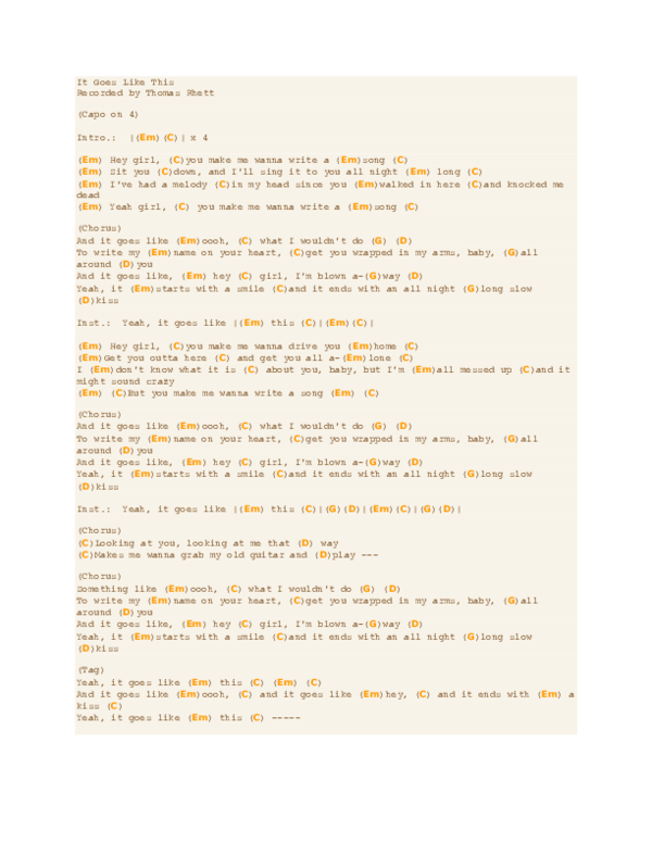 hey girl you make me wanna write a song and it goes like this get me some of that lyrics