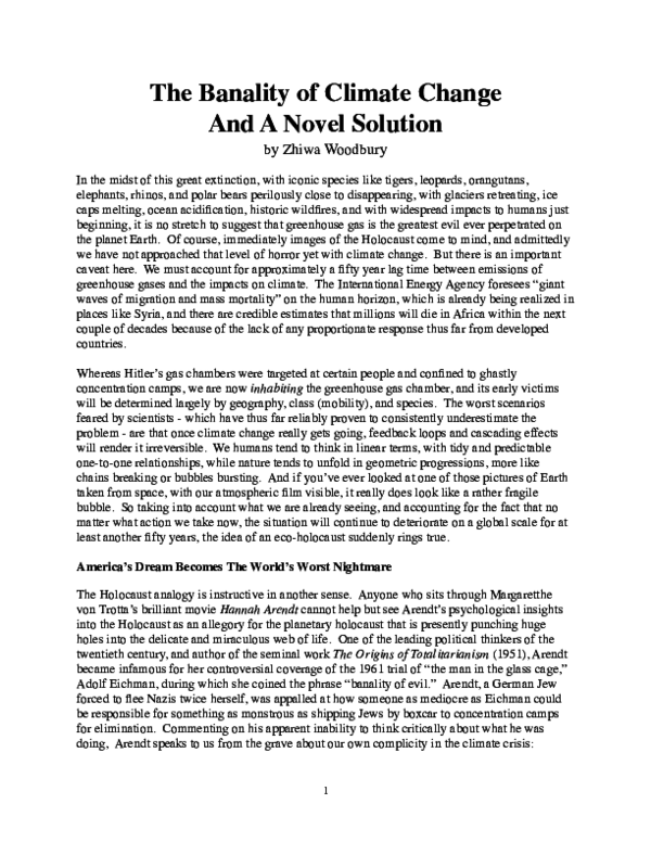 (PDF) Banality of Climate Change