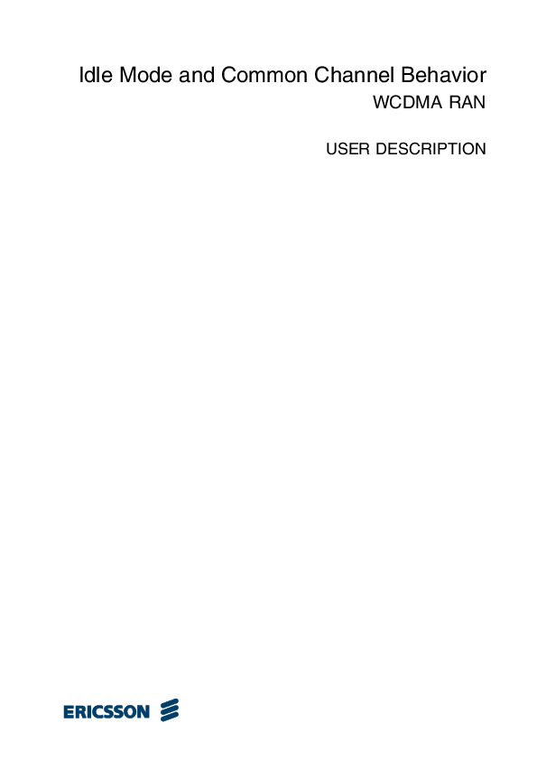 (PDF) Idle Mode and Common Channel Behavior