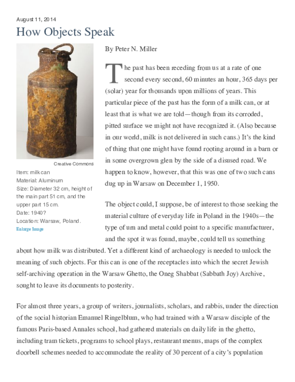 (PDF) How Objects Speak