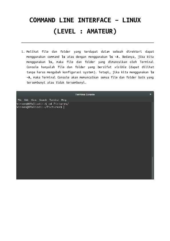 (PDF) COMMAND LINE INTERFACE – LINUX
