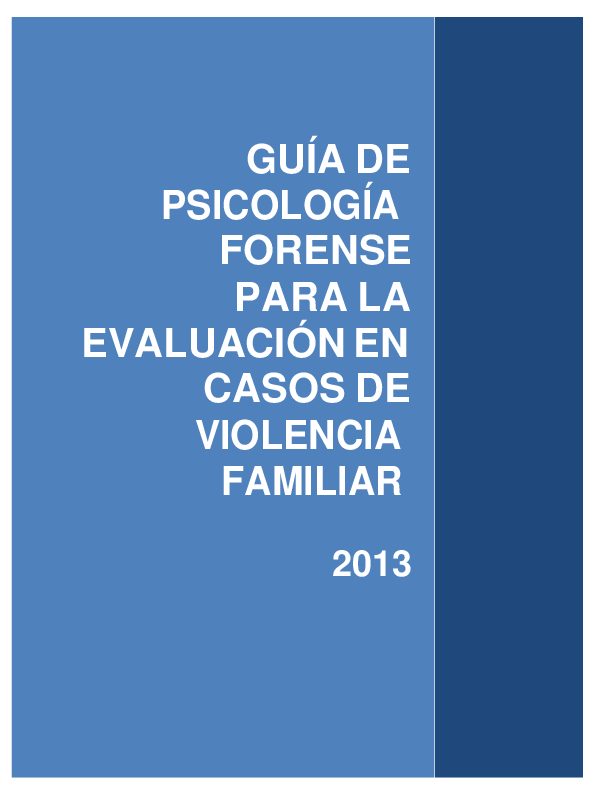 (DOC) GUÍA DE PSICOLOGÍA FORENSE PARA LA EVALUACIÓN EN CASOS DE ...