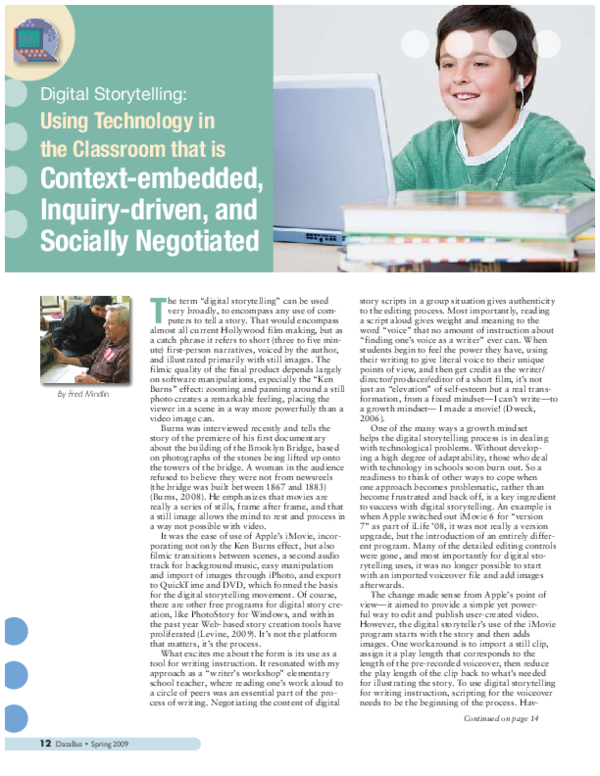 (PDF) Digital Storytelling: Using Technology in the Classroom that is ...