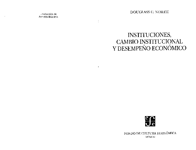 (PDF) 12. North Instituciones, Cambio Institucional y Desempeño