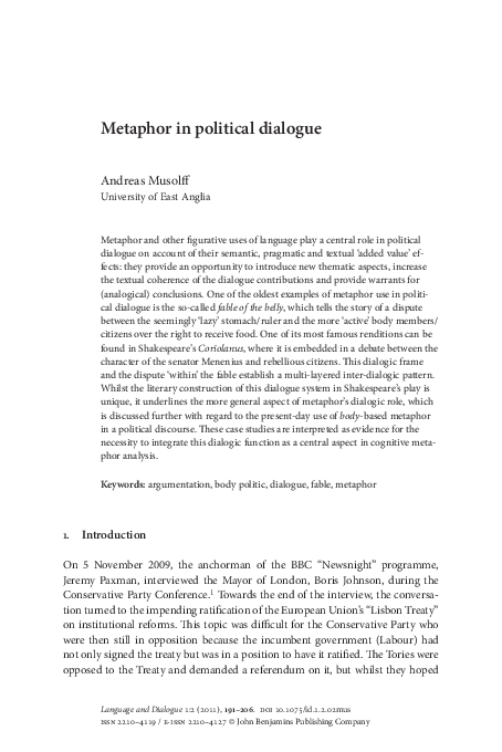 Examples of metaphors in political speeches picture