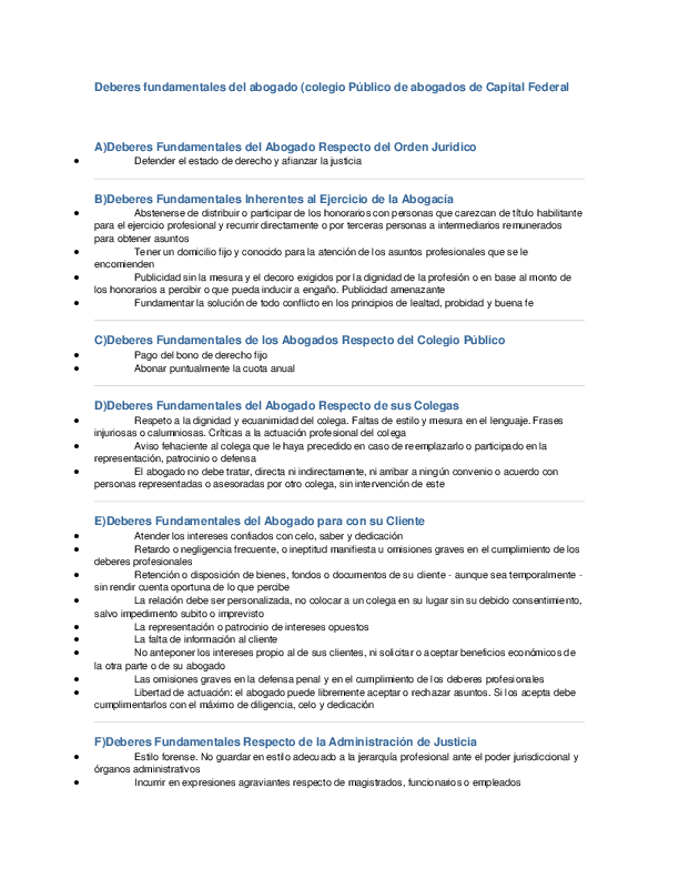 (DOC) Deberes fundamentales del abogado etica profesional Romiina