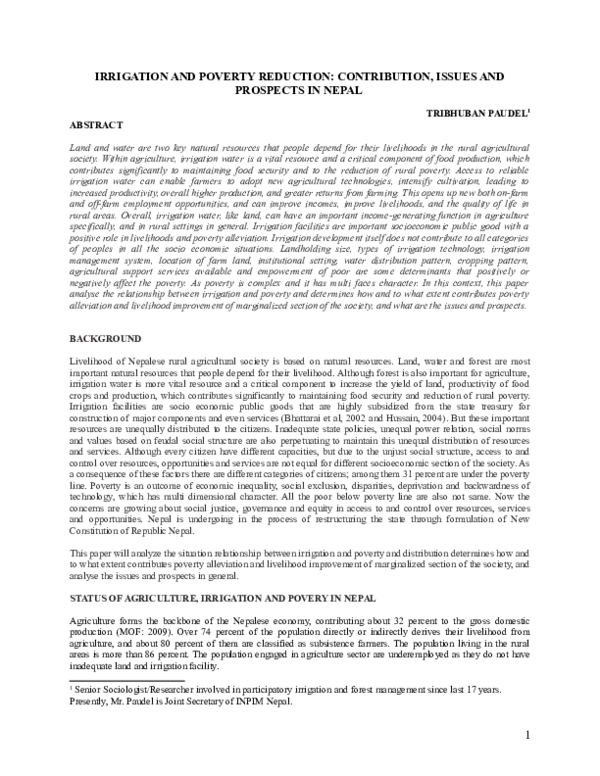Current status of irrigation in nepal picture