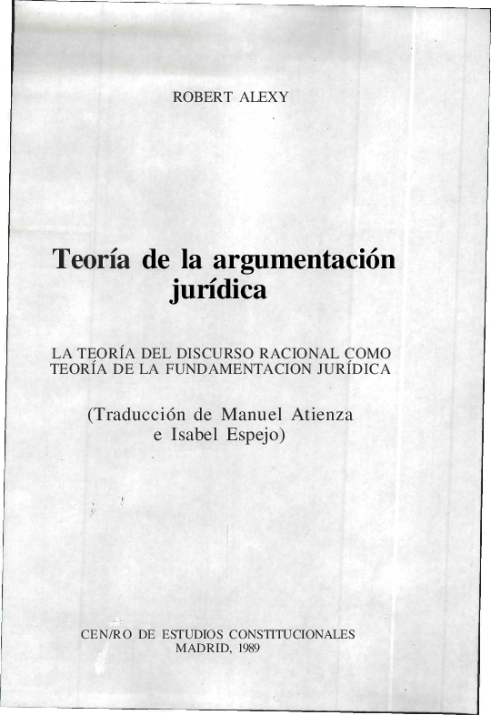  PDF Teor a De La Argumentaci n Jur dica ESTHER ESTRADA Academia edu