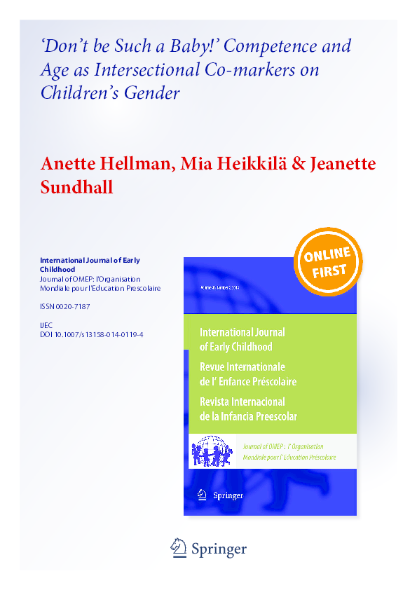 (PDF) Don´t be such a Baby! Competence and Age as Intersectional Co ...