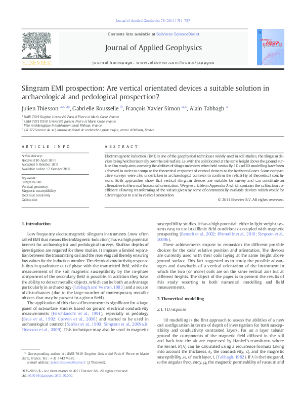 (PDF) Slingram EMI prospection: Are vertical orientated devices a ...