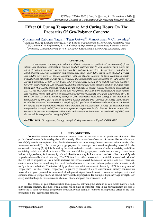 (PDF) Effect Of Curing Temperature And Curing Hours On The Properties ...