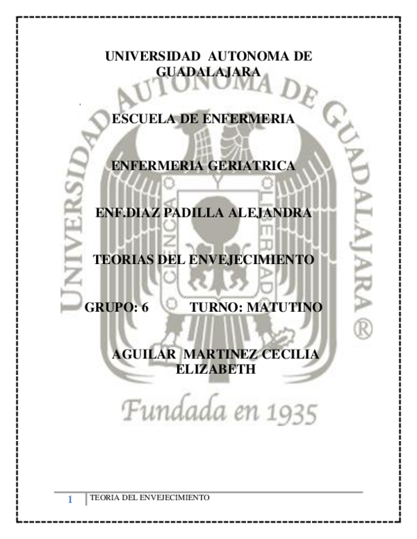 (DOC) Teorias del envejecimiento Earendill Aguilar