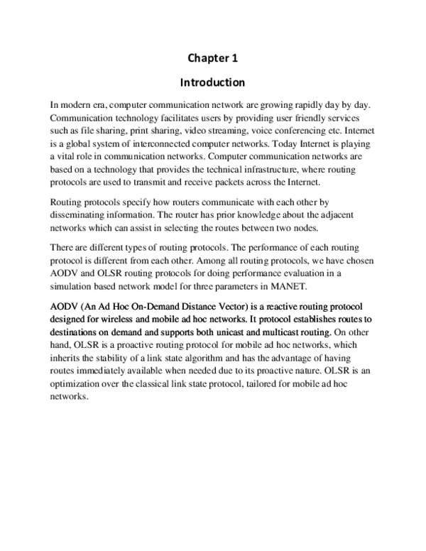 (DOC) Chapter 1 Introduction In modern era