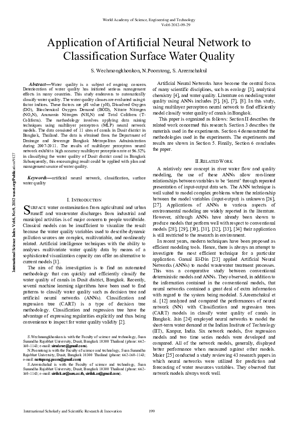 (PDF) Application of Artificial Neural Network to Classification ...