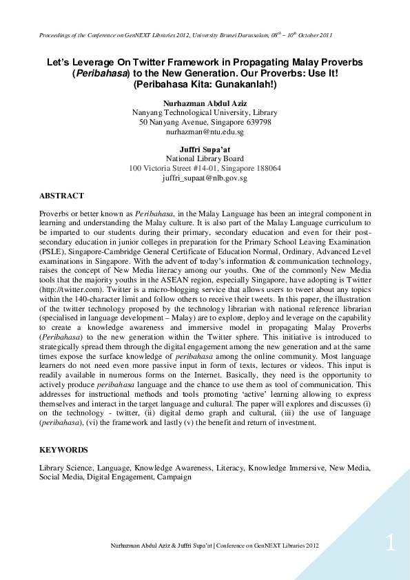 Gratis Unduh Gambar Pdf Let S Leverage On Twitter Framework In Propagating Malay Terkeren oleh Cikimm
