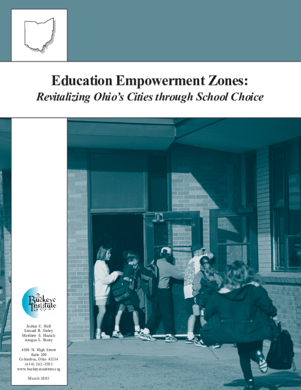 (PDF) Education Empowerment Zones Revitalizing Ohio's Cities Through