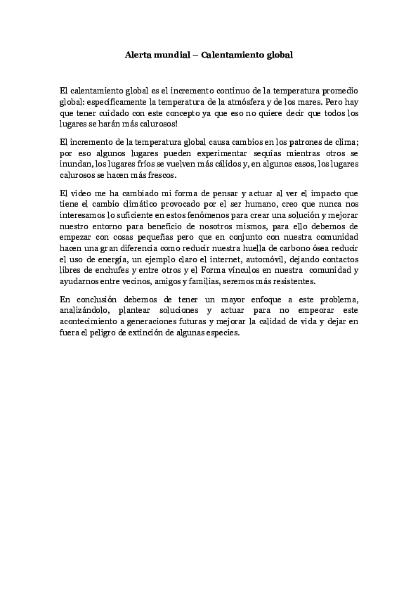 Calentamiento global essay 08 picture