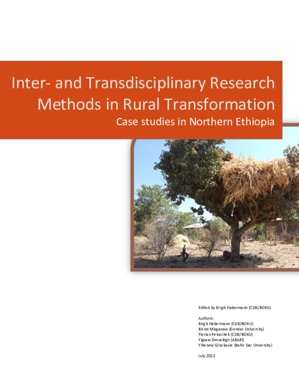 (PDF) Inter- and Transdisciplinary Research Methods in Rural ...