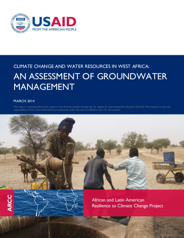 (PDF) CLIMATE CHANGE AND WATER RESOURCES IN WEST AFRICA