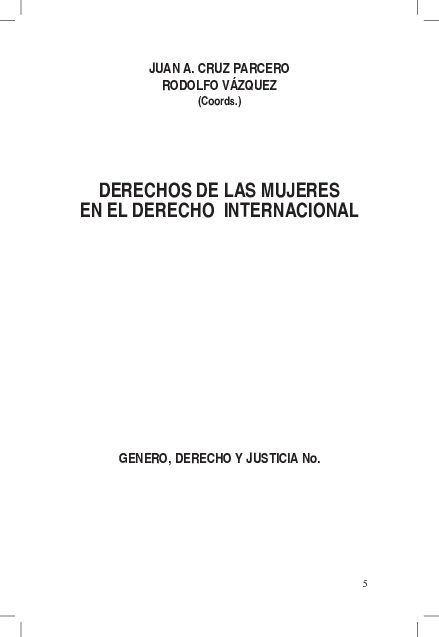 (PDF) Derechos de las Mujeres en el Derecho Internacional TOMO I
