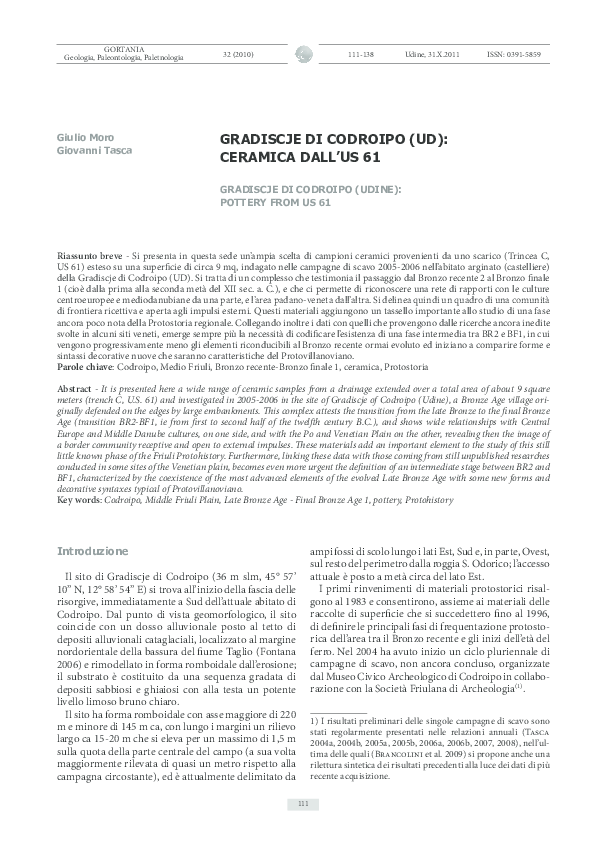 UD datazione
